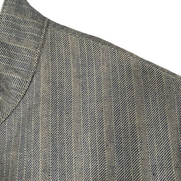 Sisley Limited Edition Jacket Men's 40 Cotton Linen Herringbone Throat Collar - Picture 5 of 16